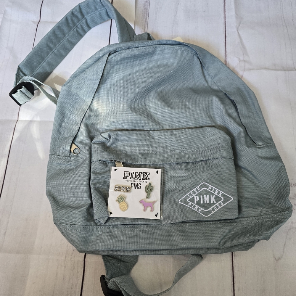 PINK Victoria's Secret Light Blue Backpack